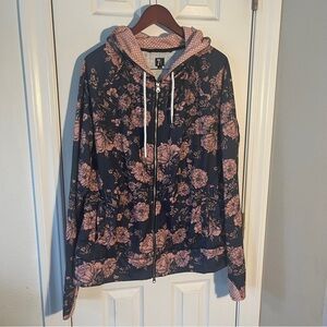 Sakurafina Hoodie, Floral, never worn, SZ 3XL,  Excellent condition, Blue/Pink